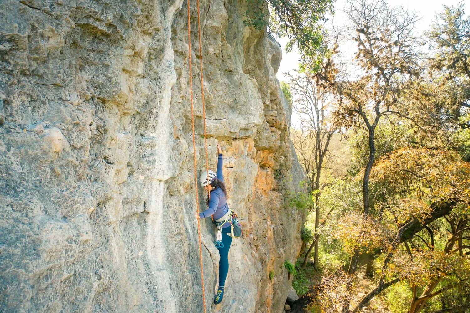 Rock Climbing at Reimers Ranch Park in Dripping Springs, Texas